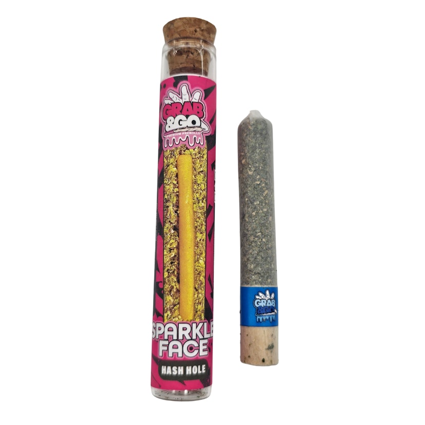 Grab and Go - Sparkle Face Hash Hole Donut