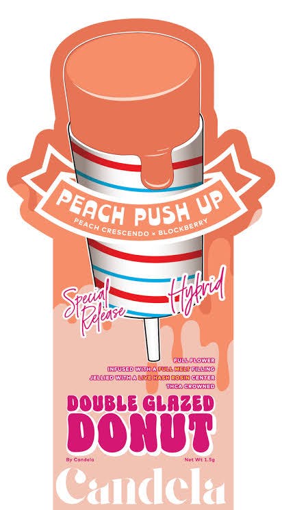 Candela - Peach Push Pop - 1.5g Double Glazed Donut Preroll