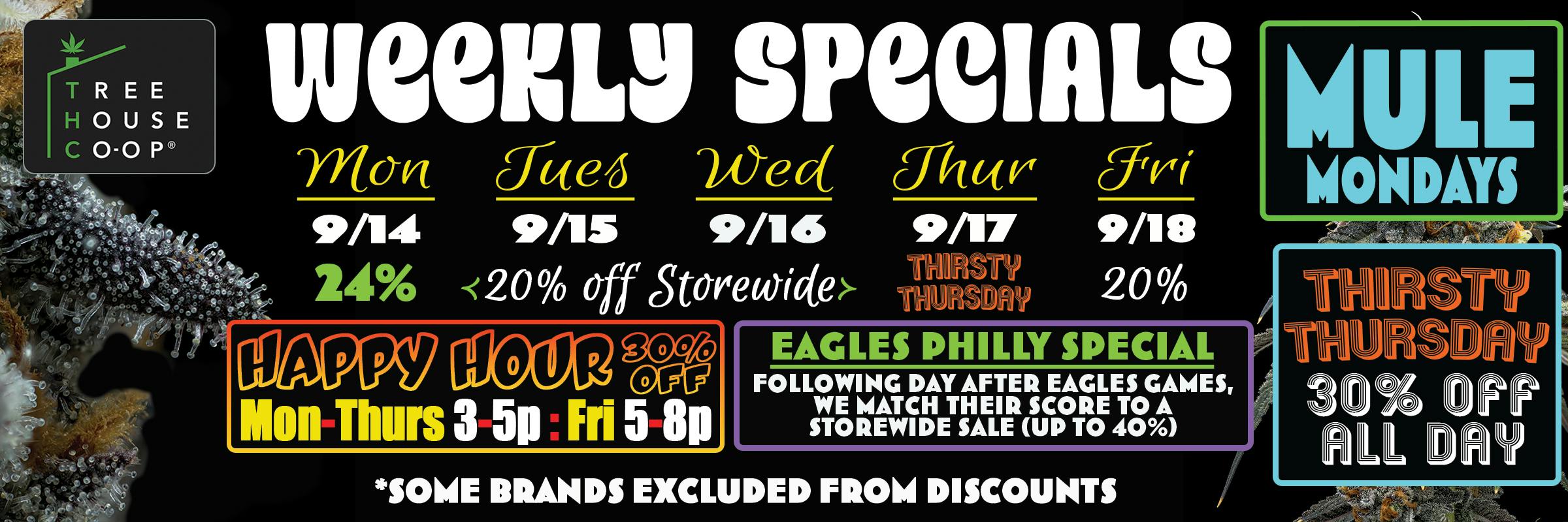 cannabis dispensary weekly sales and discounts