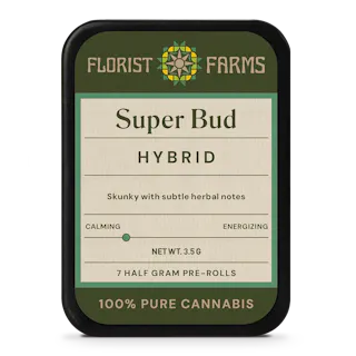 FLORIST FARMS | SUPER BUD | 5 X .5 GRAM LIVE RESIN INFUSED PRE-ROLLS