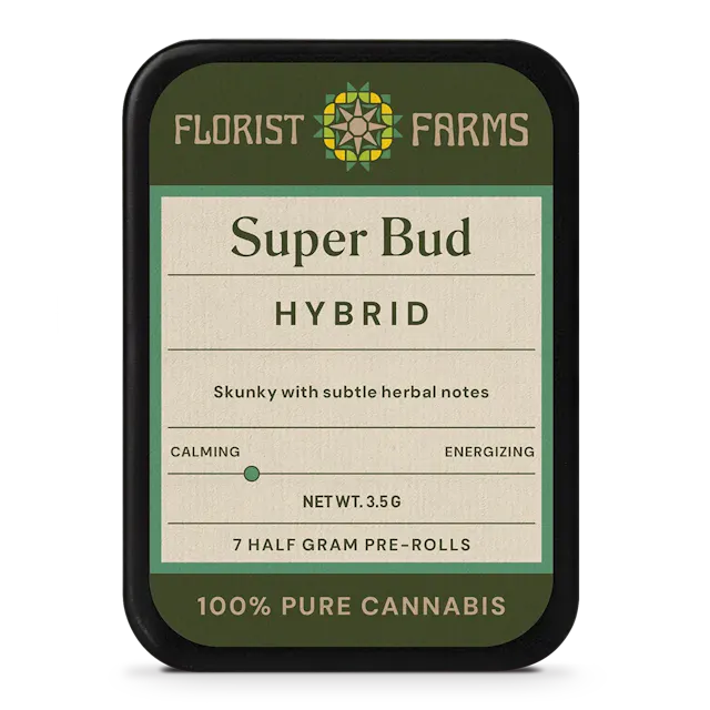 Florist Farms FLORIST FARMS | SUPER BUD | 5 X .5 GRAM LIVE RESIN INFUSED PRE-ROLLS