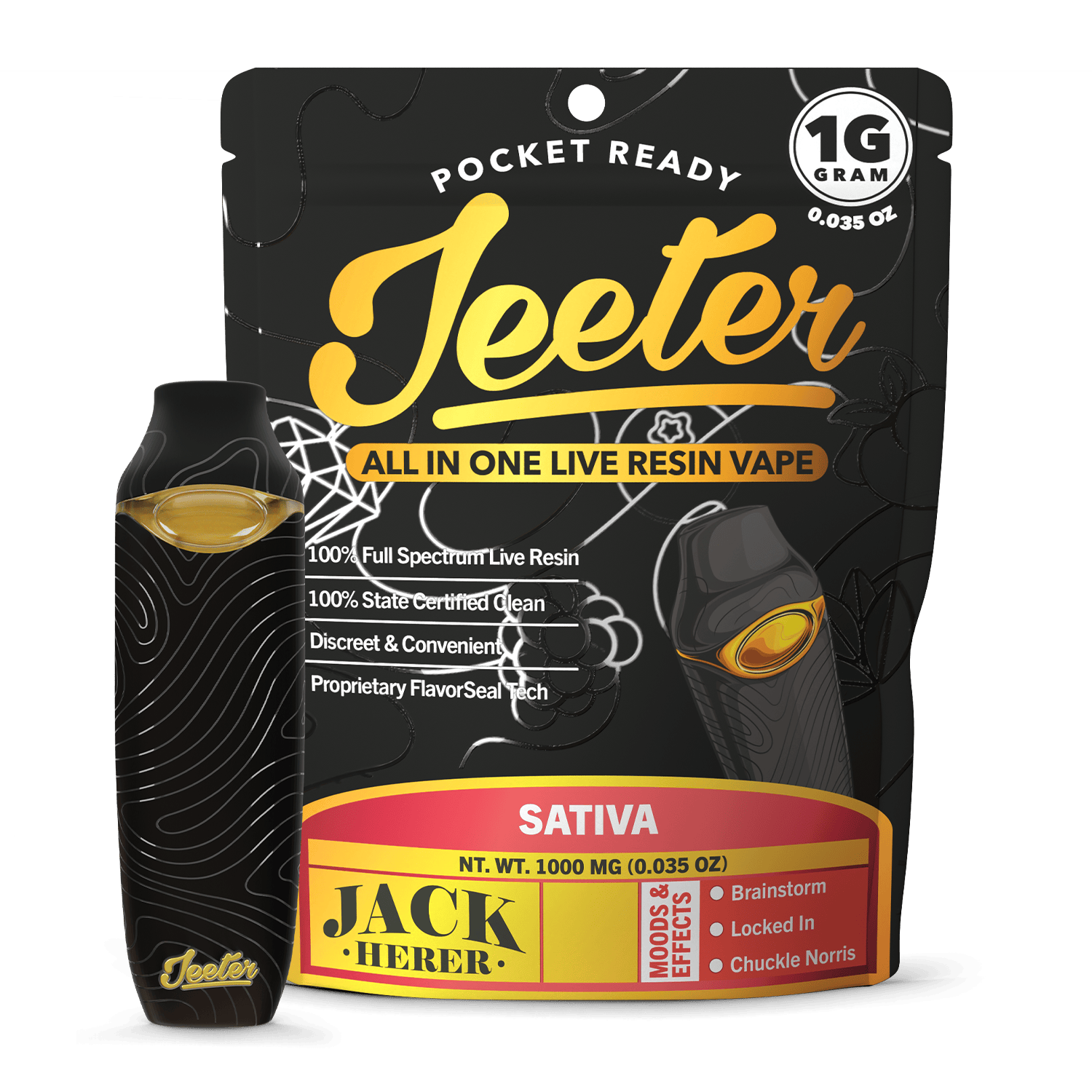 Jeeter | Live Resin Disposable Vape - 1g - Jack Herer
