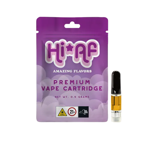 Hi*AF Raspberry Crave - Distillate Cart 1g by HI*AF, available at Purple Buds Dispensary in Jackson Heights, Queens