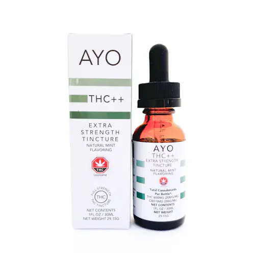 Ayo: Tincture | THC++ | Mint | 600mg | 30mL-active