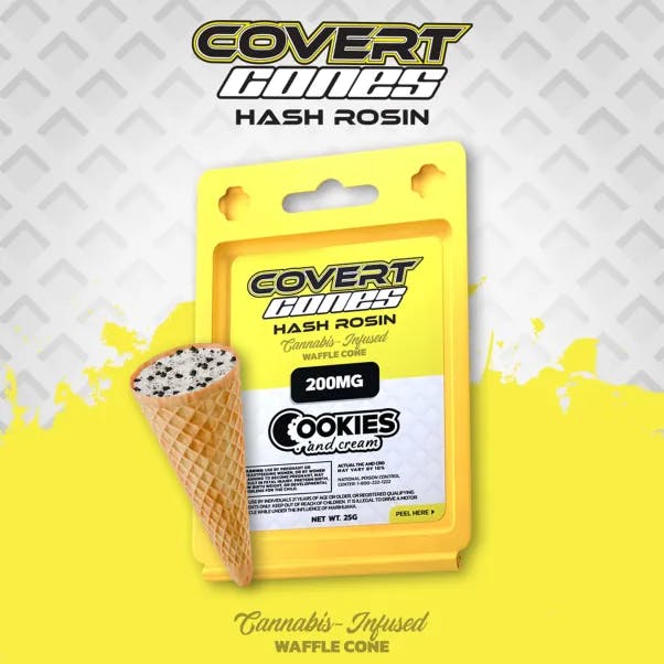 Covert Cups - 200mg Hash Rosin Cones - Cookies & Cream
