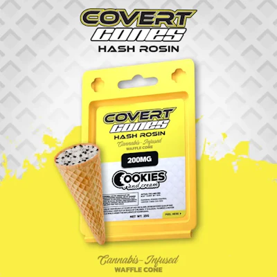 Covert Cups - 200mg Hash Rosin Cones - Cookies & Cream
