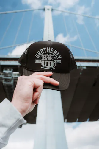 Brotherly Bud Mesh Trucker Hat-2