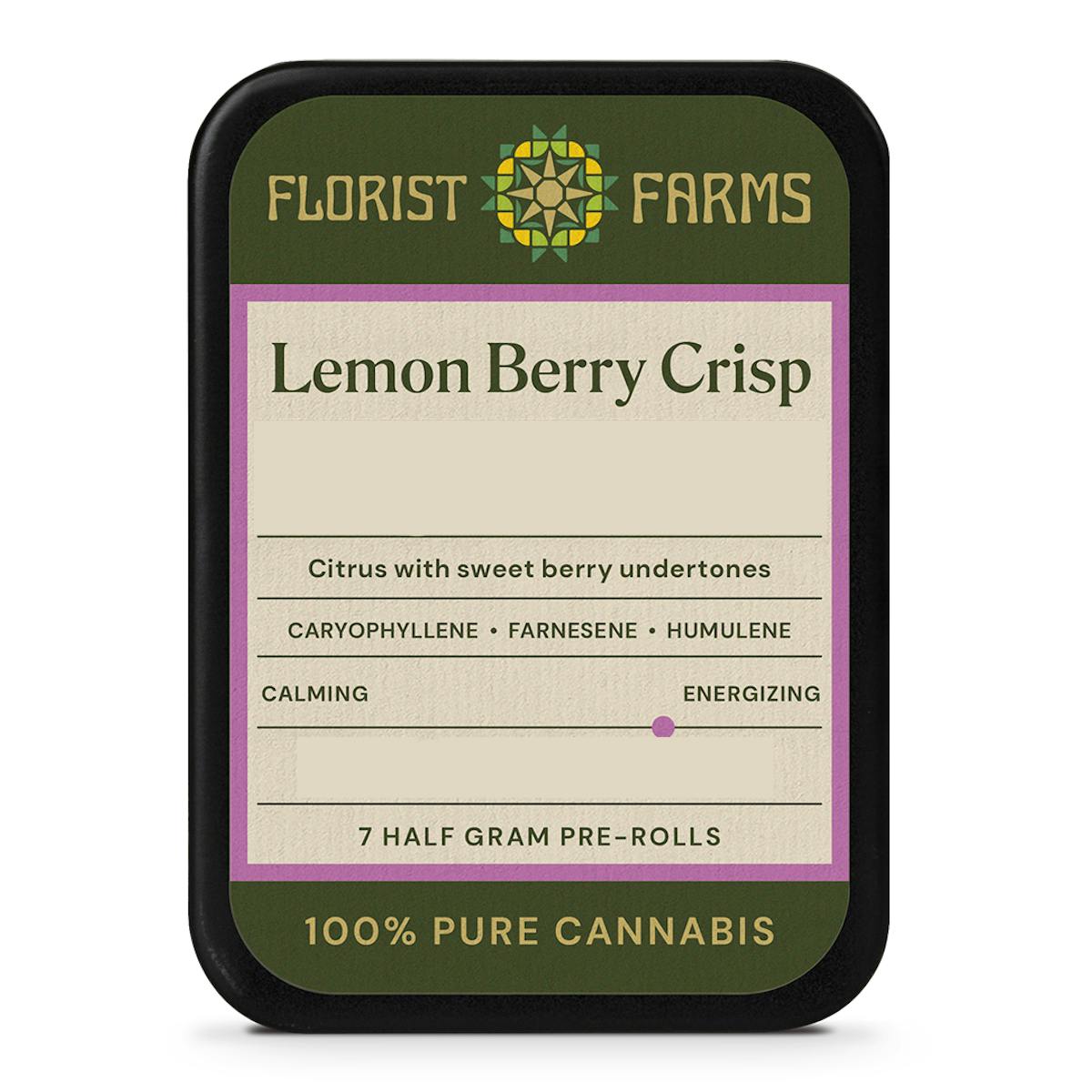 Photo of Florist Farms | Lemon Berry Crisp Pre-Rolls | 3.5g 7pk