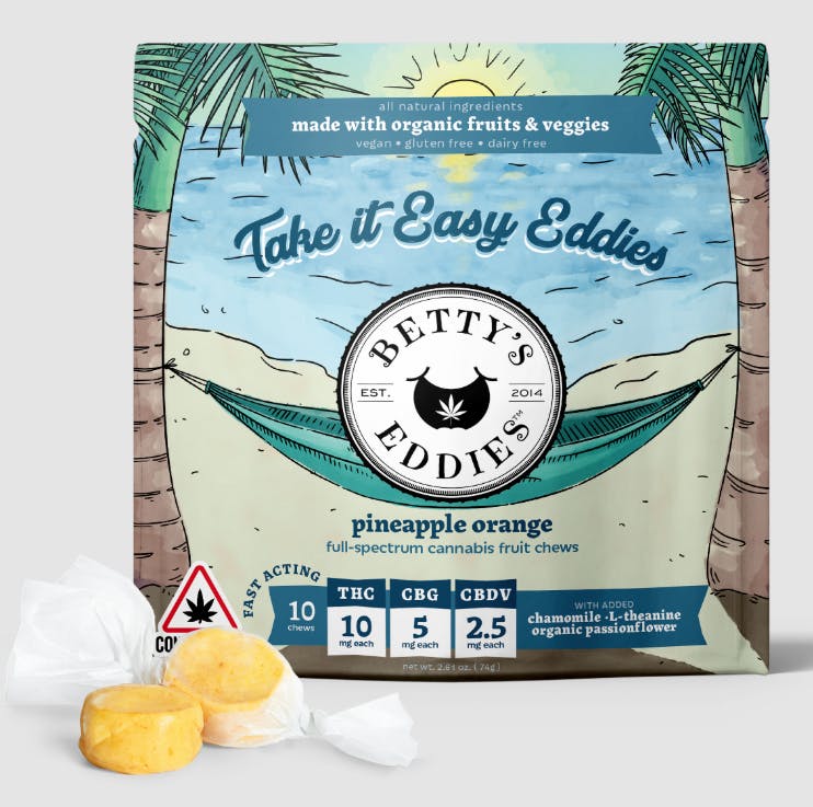 Pineapple Orange Fruit Chews 10pk 100mg