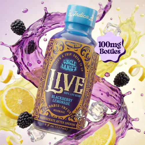 Uncle Arnies 8oz 100mg Blackberry Lemonade Live Resin-active