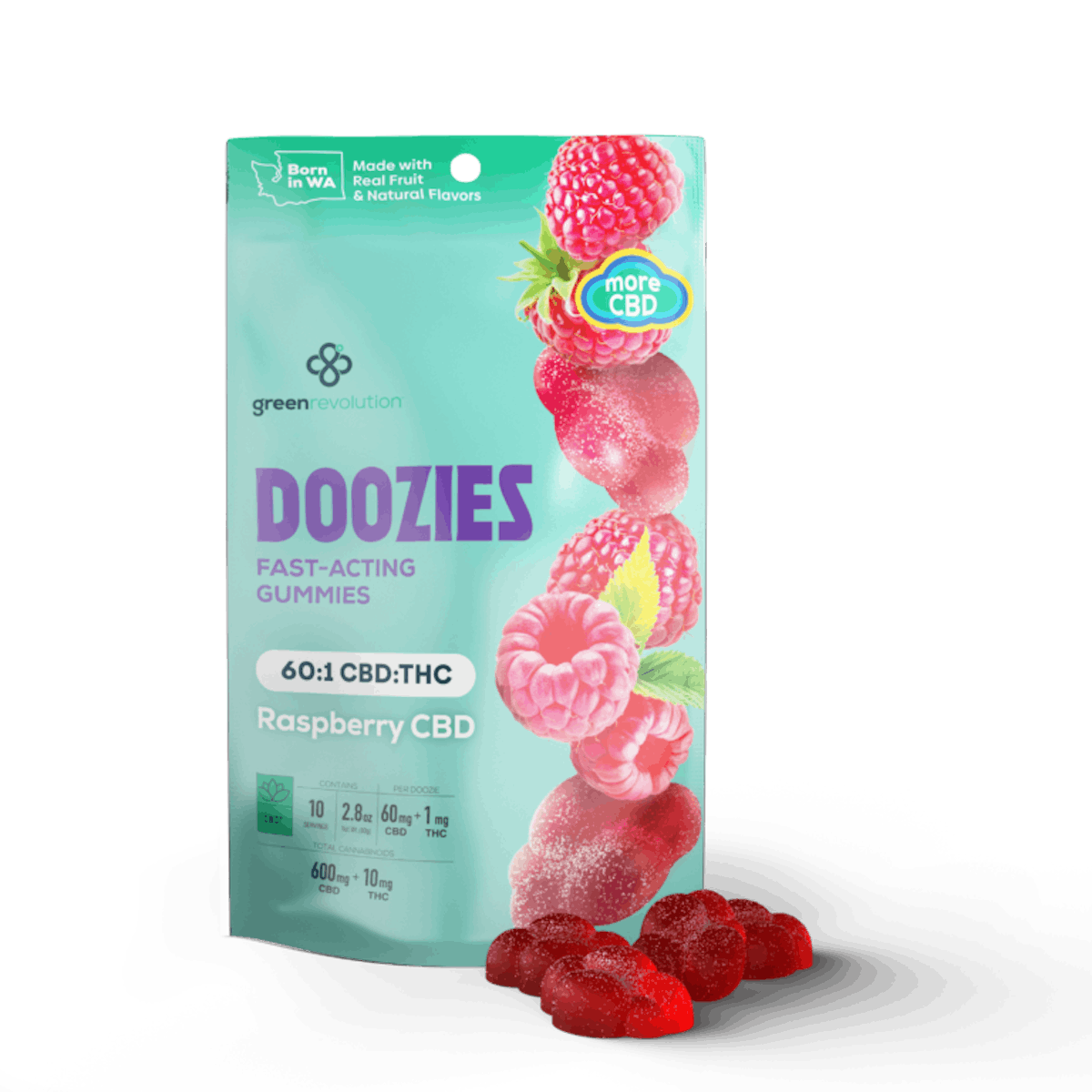 Photo of Doozies CBD – Raspberry 60: ummies 10pk