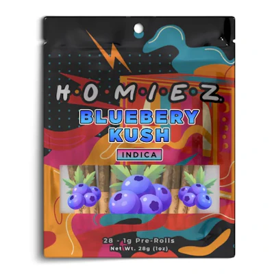 Homiez - 28-Pack 1g Prerolls - Blueberry Kush - PRE_ROLLS by HOMIEZ at King of Budz