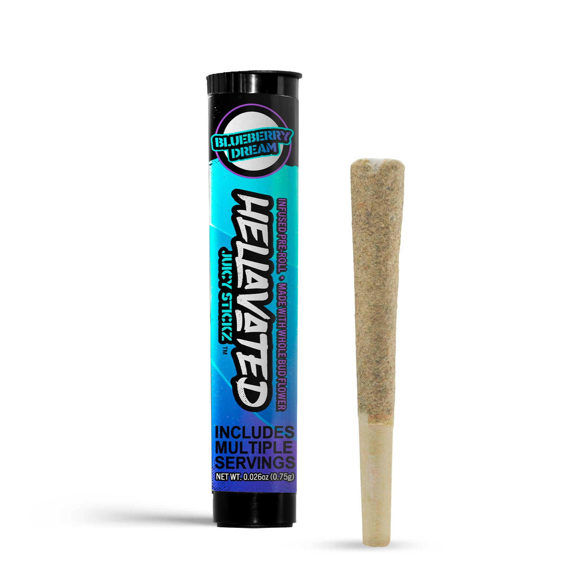 Blueberry Dream Juicy Stickz | 0.75g .75g Pre-rolls | Hellavated |