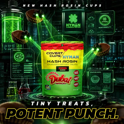 Covert Cups x HYMAN - 200mg Hash Rosin Cups - Strawberry Dubai - EDIBLES by Covert Cups at King of Budz