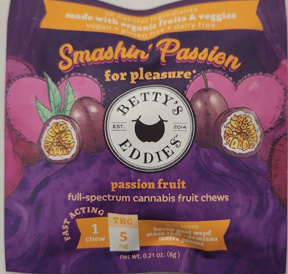 Betty's Eddies Smashin' Passion Fruit Fast Acting Taffy 1pk Provincetown, MA Hennep