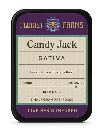 Candy Jack | 5 Pack | Live Resin Infused Pre rolls | Sativa | Florist Farms