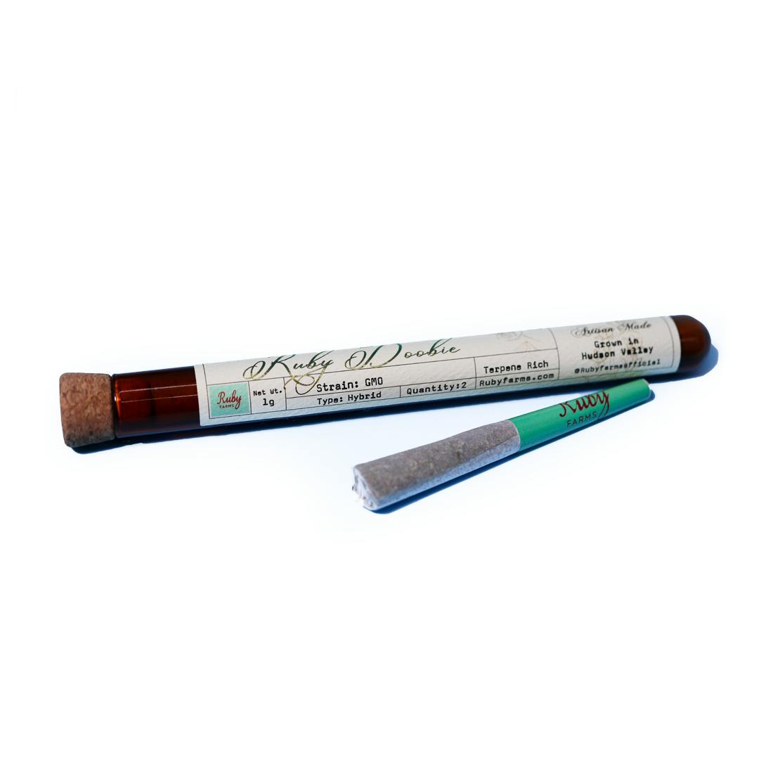 Ruby Doobie – GMO Pre Roll –  2 rolls – Just Breathe.