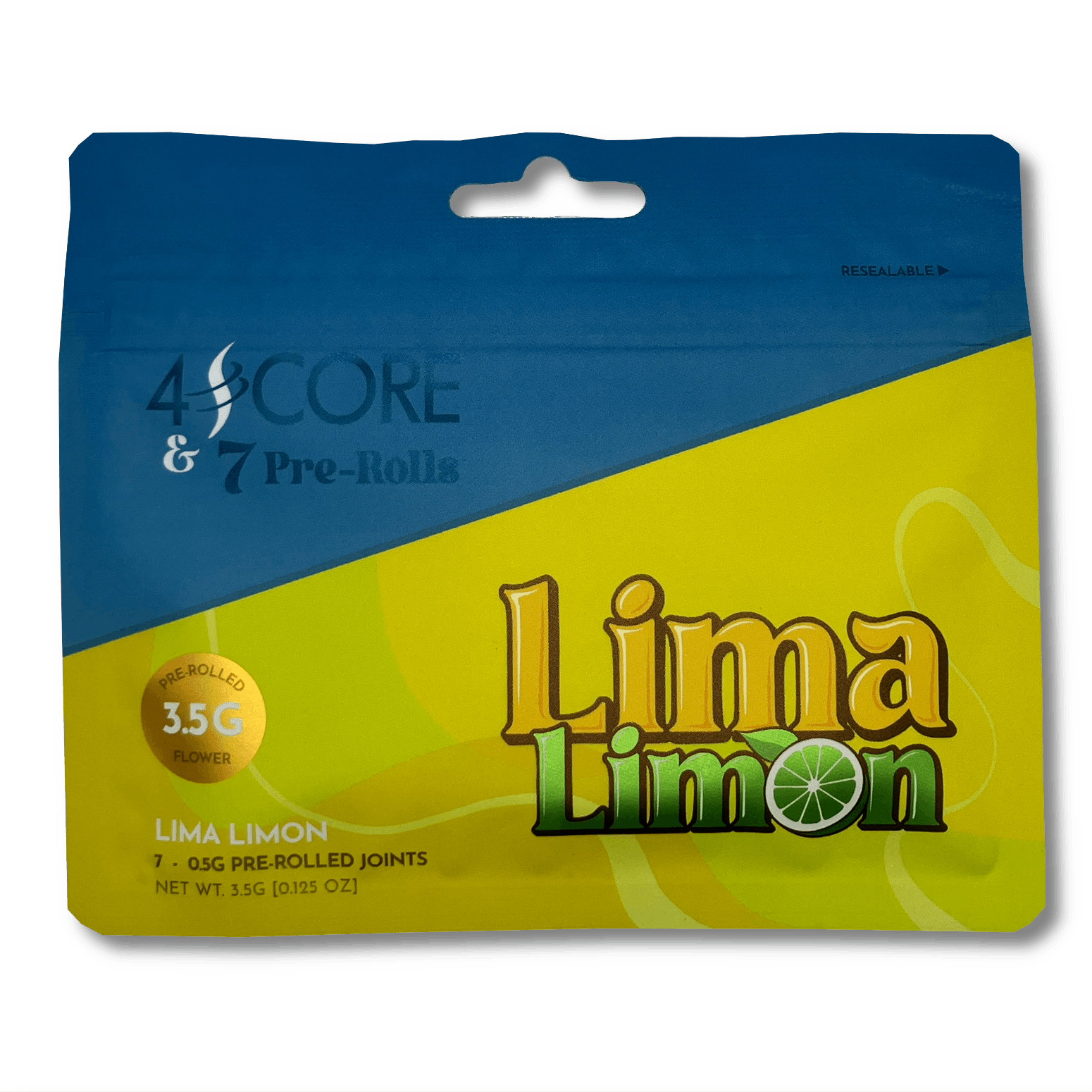 Product: 4Score | Pre-Roll 7-Pack - 3.5g - Lima Limon