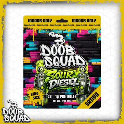 Doob Squad - 28-Pack 1g Prerolls - Sour Diesel - PRE_ROLLS by Doob Squad at King of Budz