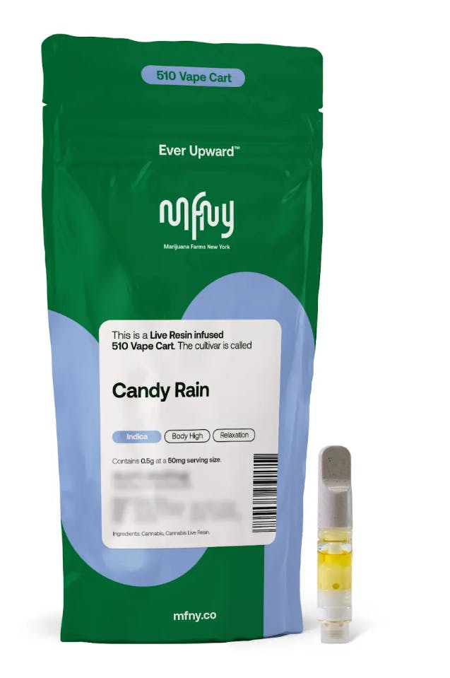 Candy Rain Live Resin Cartridge | Indica | MFNY