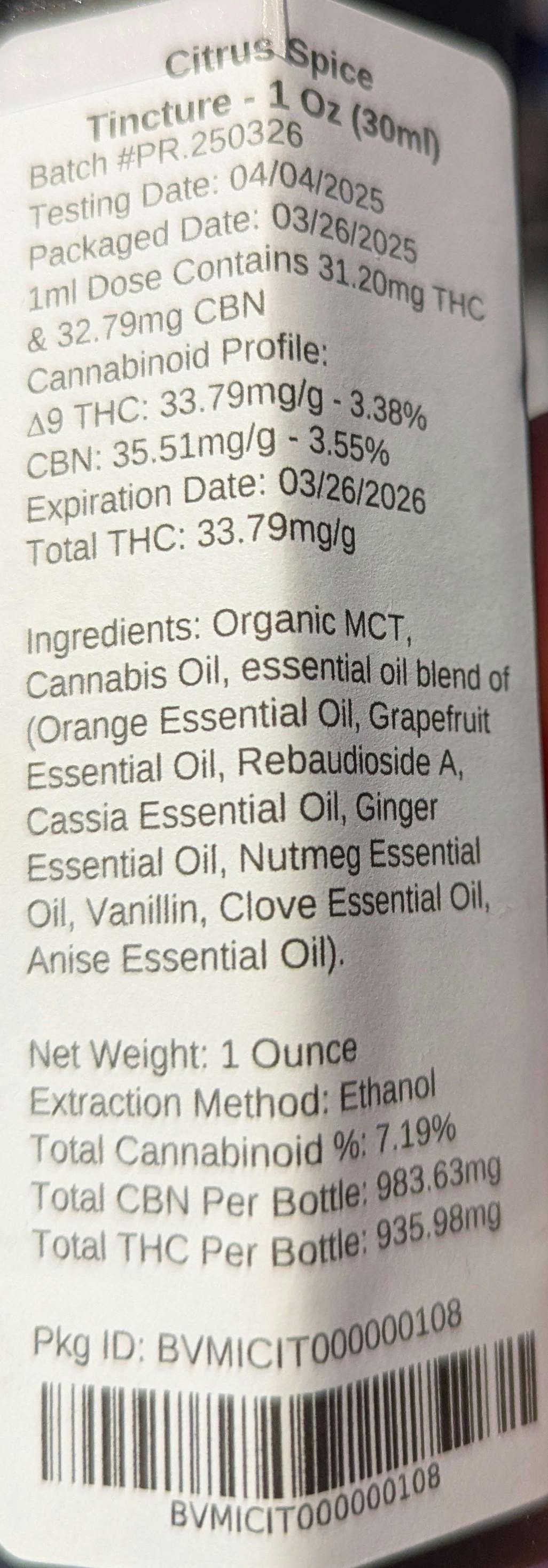 Citrus Spice Tincture