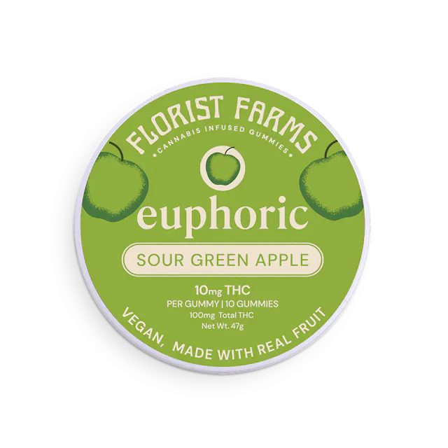 Florist Farms Florist Farms | Sour Green Apple  Gummies 100mg