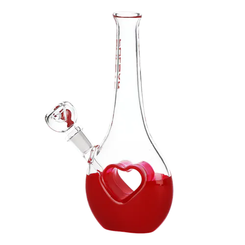 Pulsar – Valentines Heart Vase Glass Water Pipe | 8.25′ | 14mm F-1
