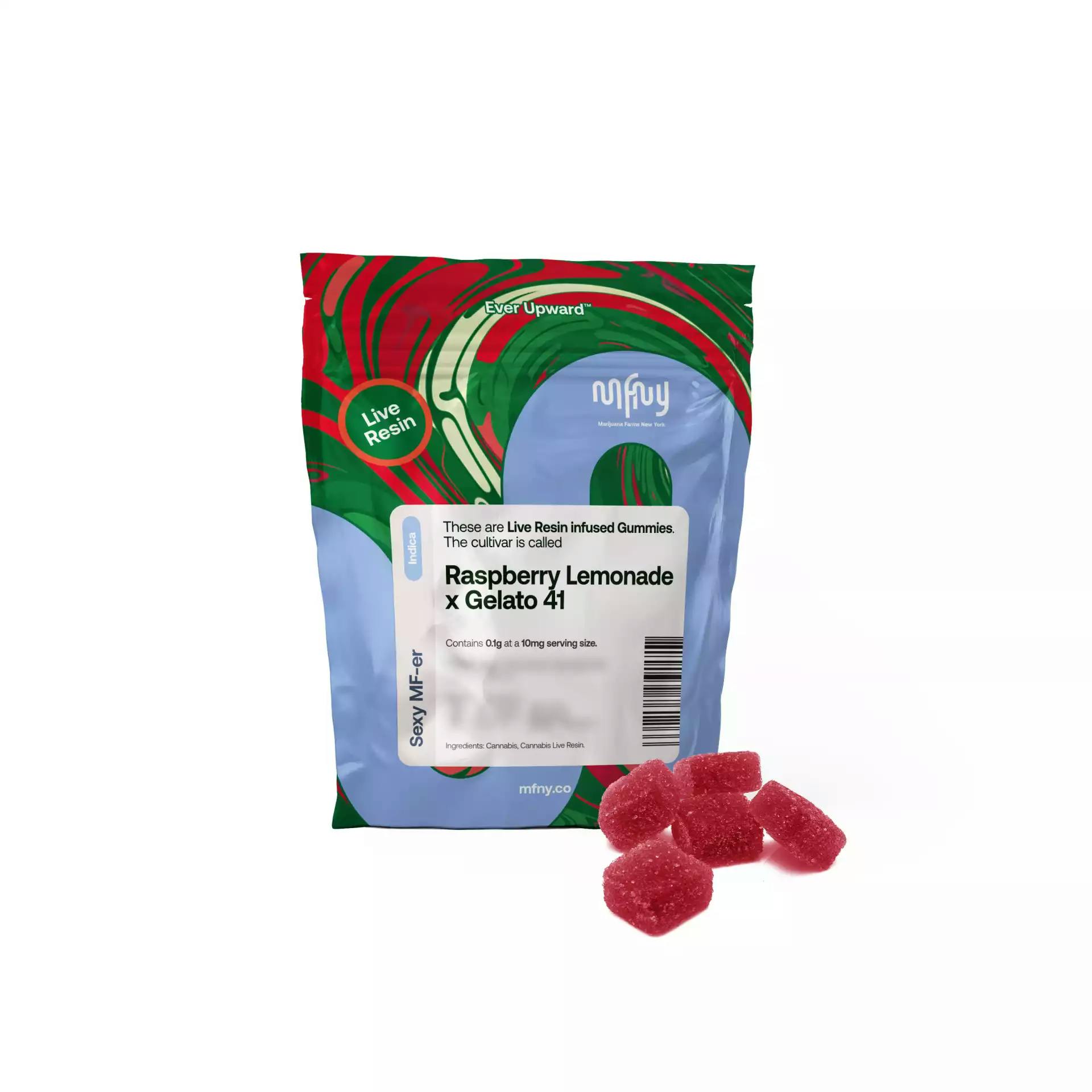 Raspberry Lemonade x Gelato 41 Live Resin Gummies | 10 pk-1