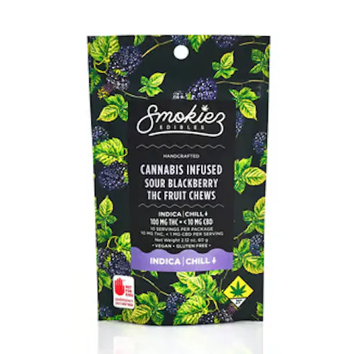 Smokiez | Sour Blackberry Gummies 10pk | 100mg | Indica-1