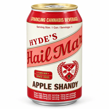 Hyde's Hail Mary - 5mg THC 5mg CBD 5mg CBG Infused Beverage - Apple Shandy - product image at King of Budz