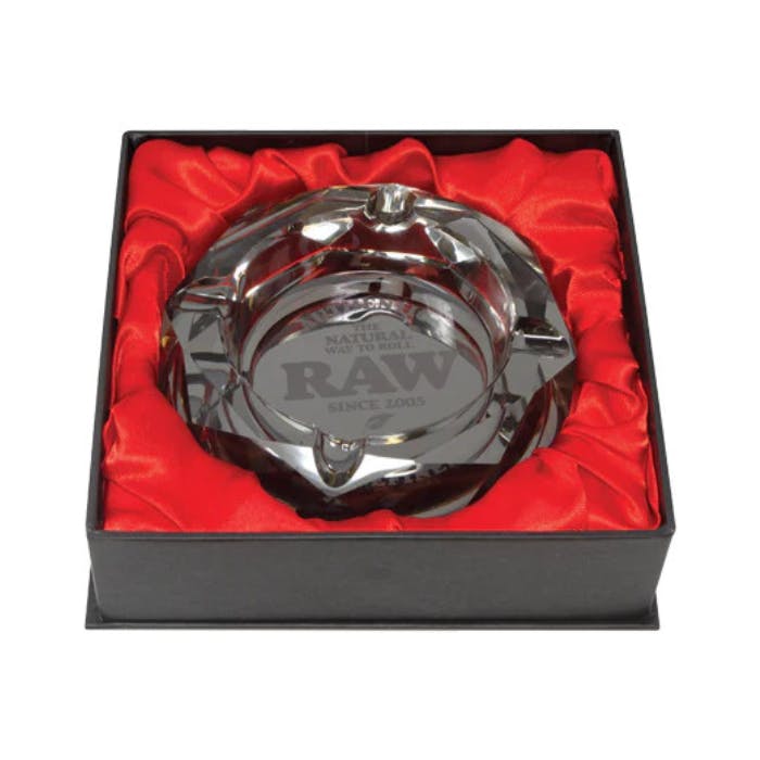 Raw - glass ashtray - original