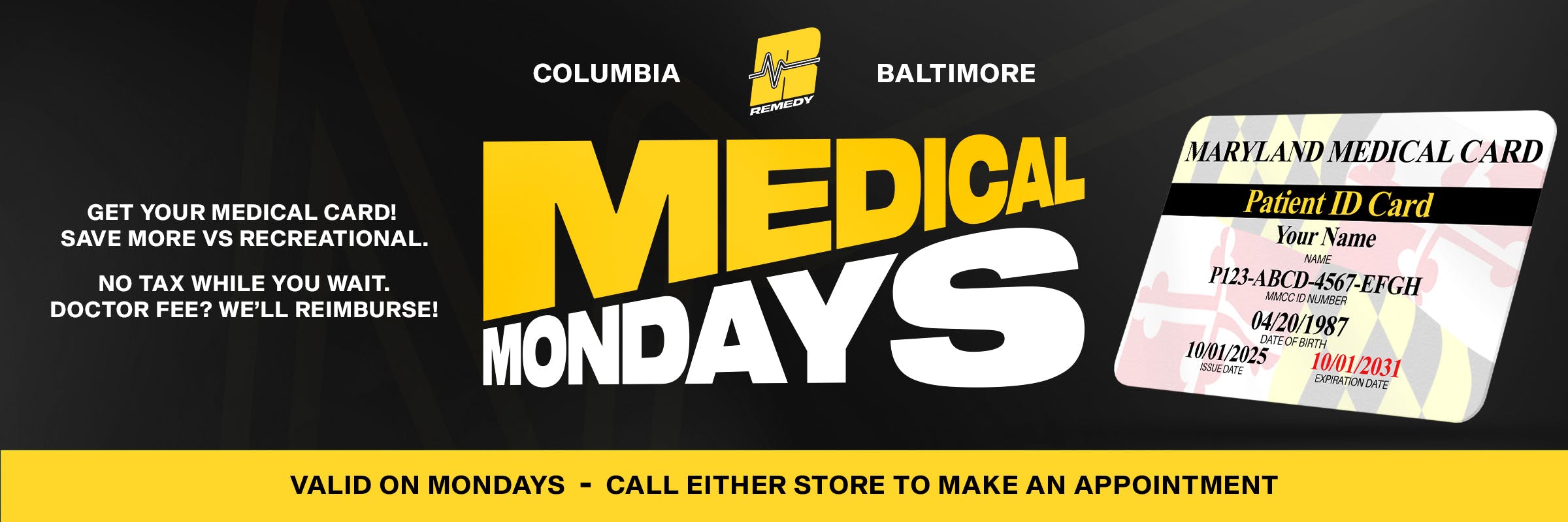medical mondays every monday at remedy baltimore maryland the largest dispensary selection in maryland