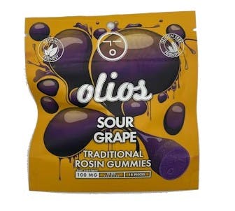 Olio | Sour Grape | Live Rosin Gummies | 100mg