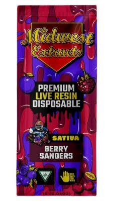 MIDWEST EXTRACTS | BERRY SANDERS | LIVE RESIN DISPOSABLE SATIVA/HYBRID