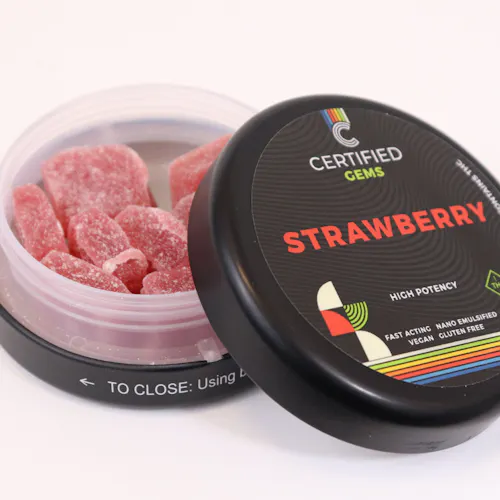 Certified Cultivators | Strawberry (High Dose) Gummies 10pack | 500mg-active