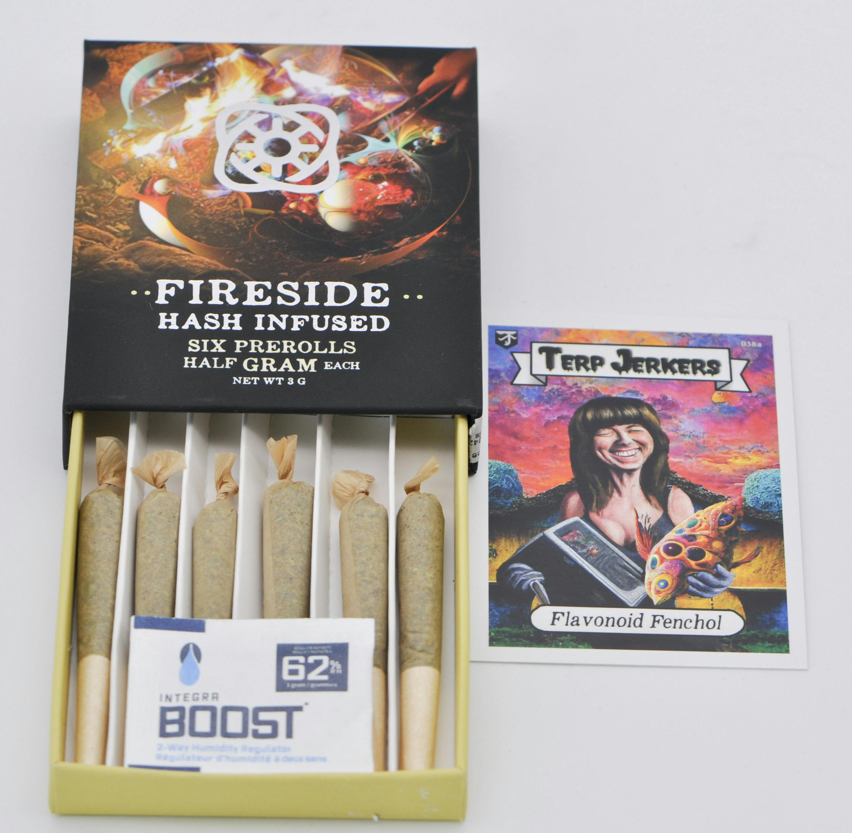 image of Fireside | 0.5g Hash Infused Prerolls 6pk