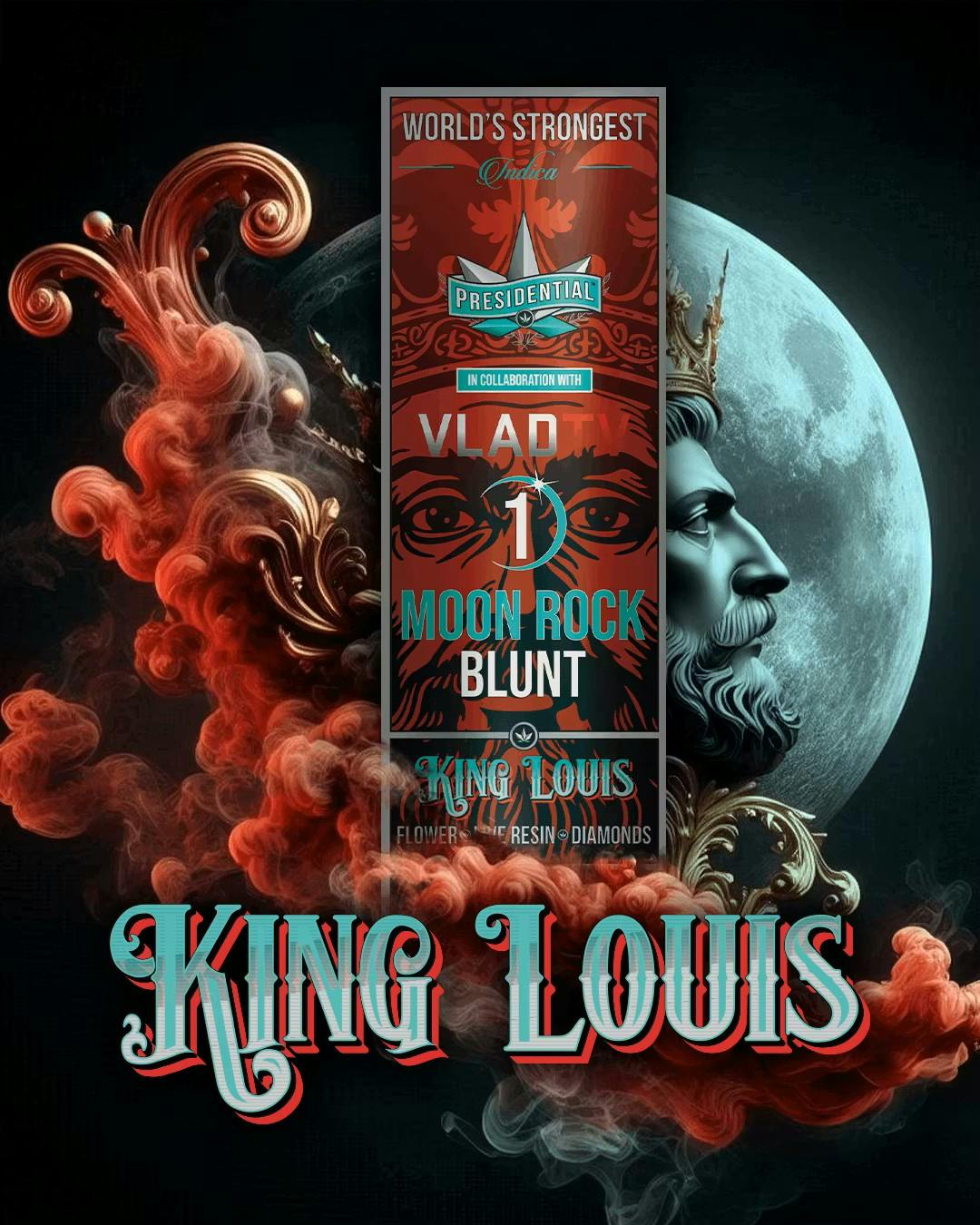Presidential PRESIDENTIAL | KING LOUIS | MOONROCK | INFUSED BLUNT INDICA — PRE_ROLLS
