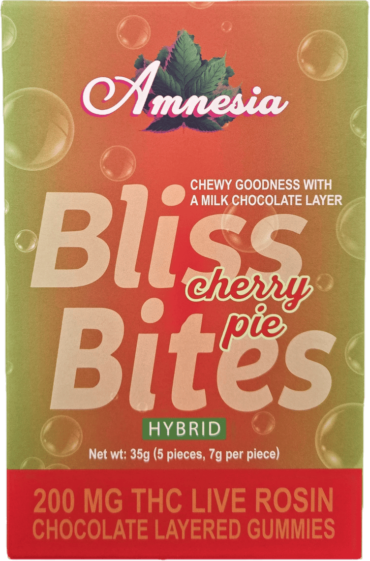 Amnesia Bliss Bites - Cherry Pie - 200mg Live Rosin Gummy