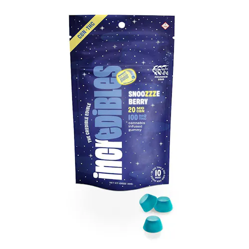 Snoozzzeberry – Incredibles Bites 10pk (10mg THC each)-active