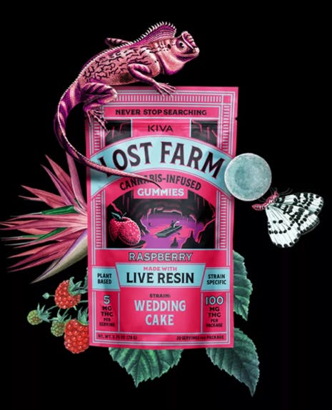 Product CL Kiva Lost Farm Live Resin Gummies - Raspberry 100mg (10pk)