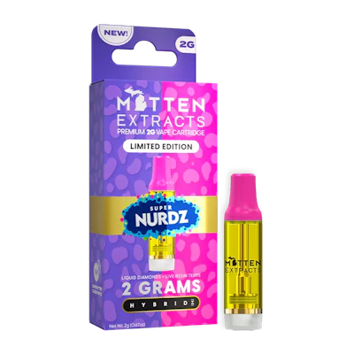 Mitten Extracts - 2g Cart - Super Nurdz (H) - CARTRIDGES by Mitten Extracts at King of Budz