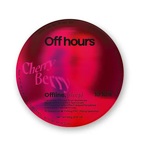 OFF HOURS | OFFLINE | CHERRY BERRY GUMMIES 10:10:4 (THC + CBD + CBN) | 100MG-active