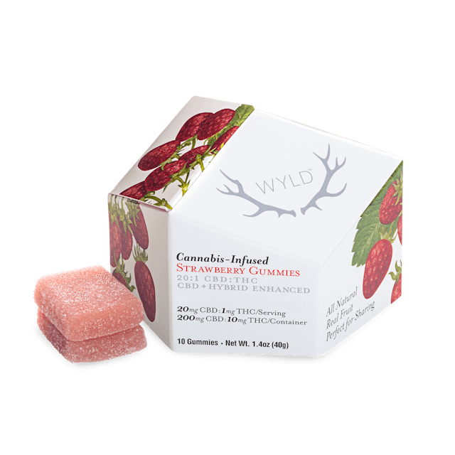 Strawberry 20:1 CBD + Hybrid Enhanced Gummies - Image 1