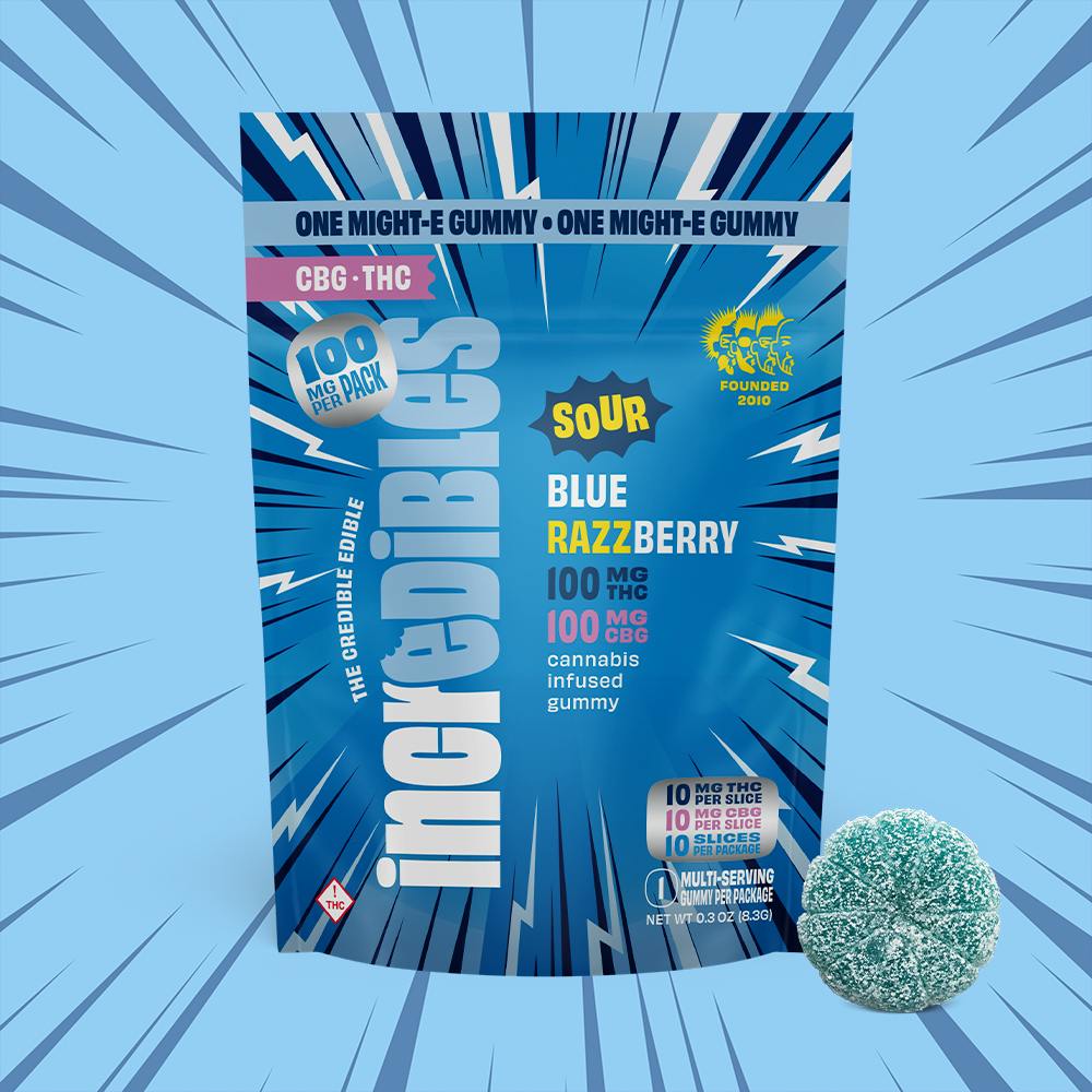 Product Might-E 1:1 Sour Blue Razzberry + CBG [1pk]