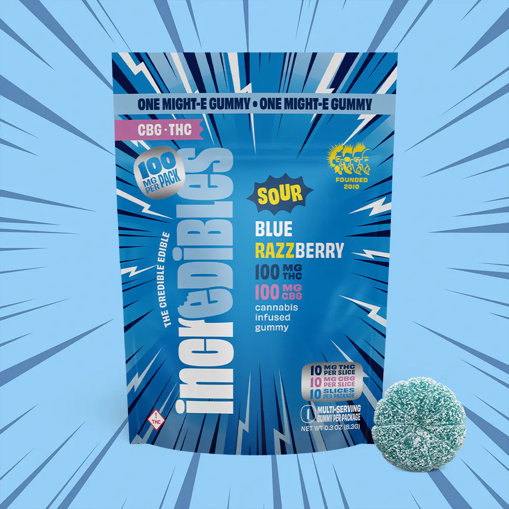 Product Might-E 1:1 Sour Blue Razzberry + CBG [1pk]