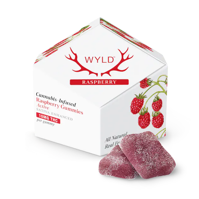 Wyld Raspberry Sativa Enhanced Gummies