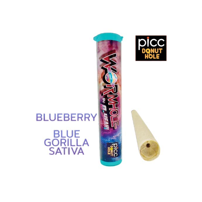 O-Yeah! Blueberry Blue Gorilla 1G Wormhole Infused Pre-Roll