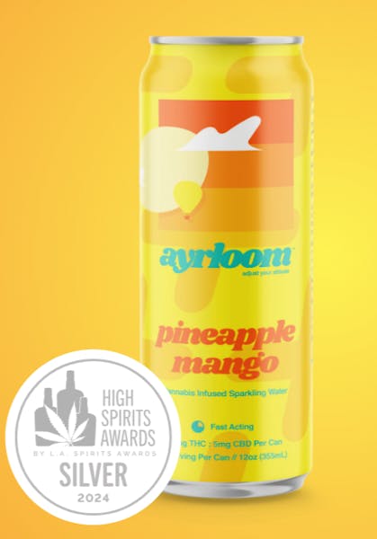 Ayrloom - Pineapple Mango Seltzer 2:1 (THC:CBD) Seltzer - 10MG