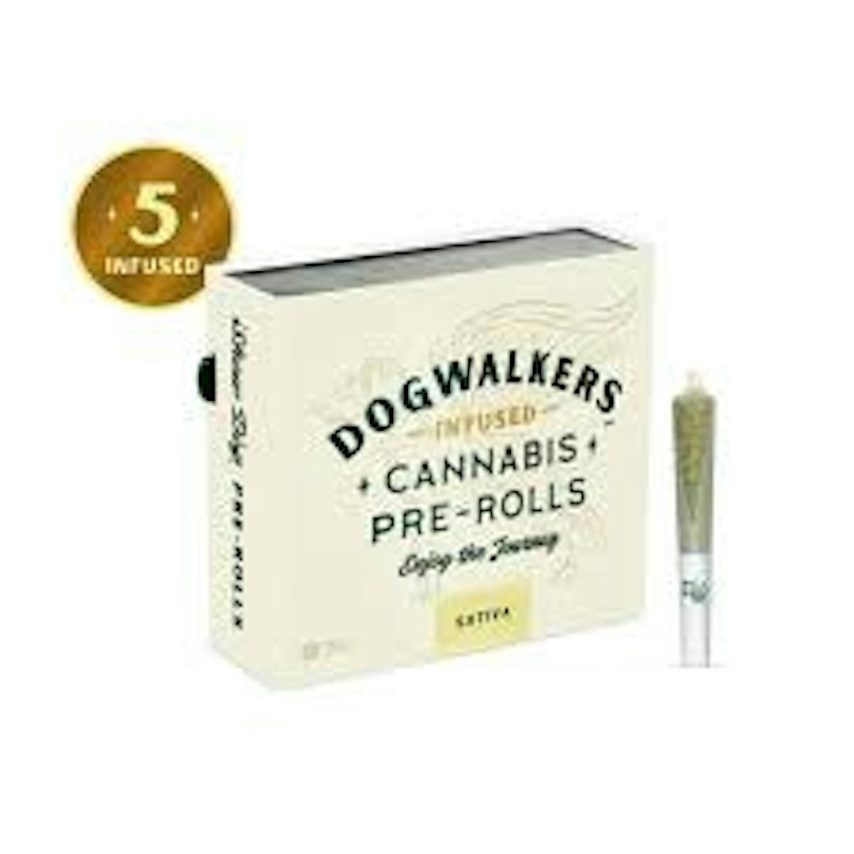 Image of Dogwalkers – Sour Diesel .45g Infused Preroll 5pk