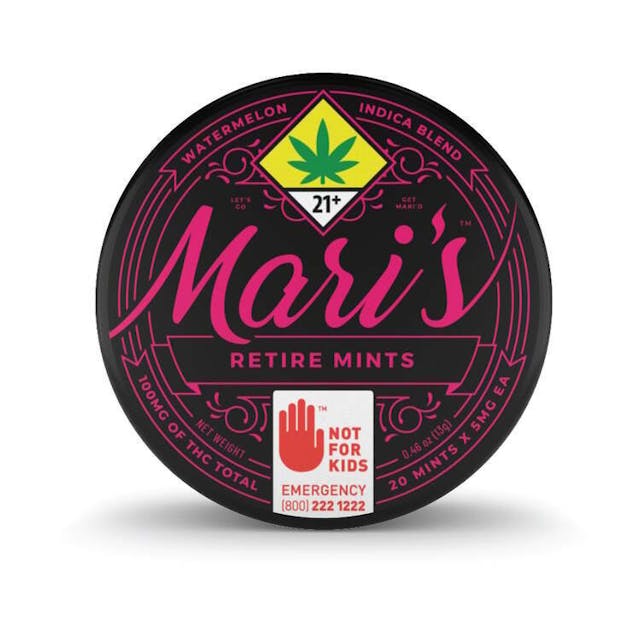 5mg THC per mint. Mari's Mints (pronounced mair-eez) are confectioner-quality edibles you can tailor fit to your day, crafted to always be reliable and delicious. Our cannabis infused mints are gluten free, vegan, discreet, and great for on the go. Let's get Mari'd!